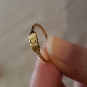 Gorjana Letterpress Ring - "O"